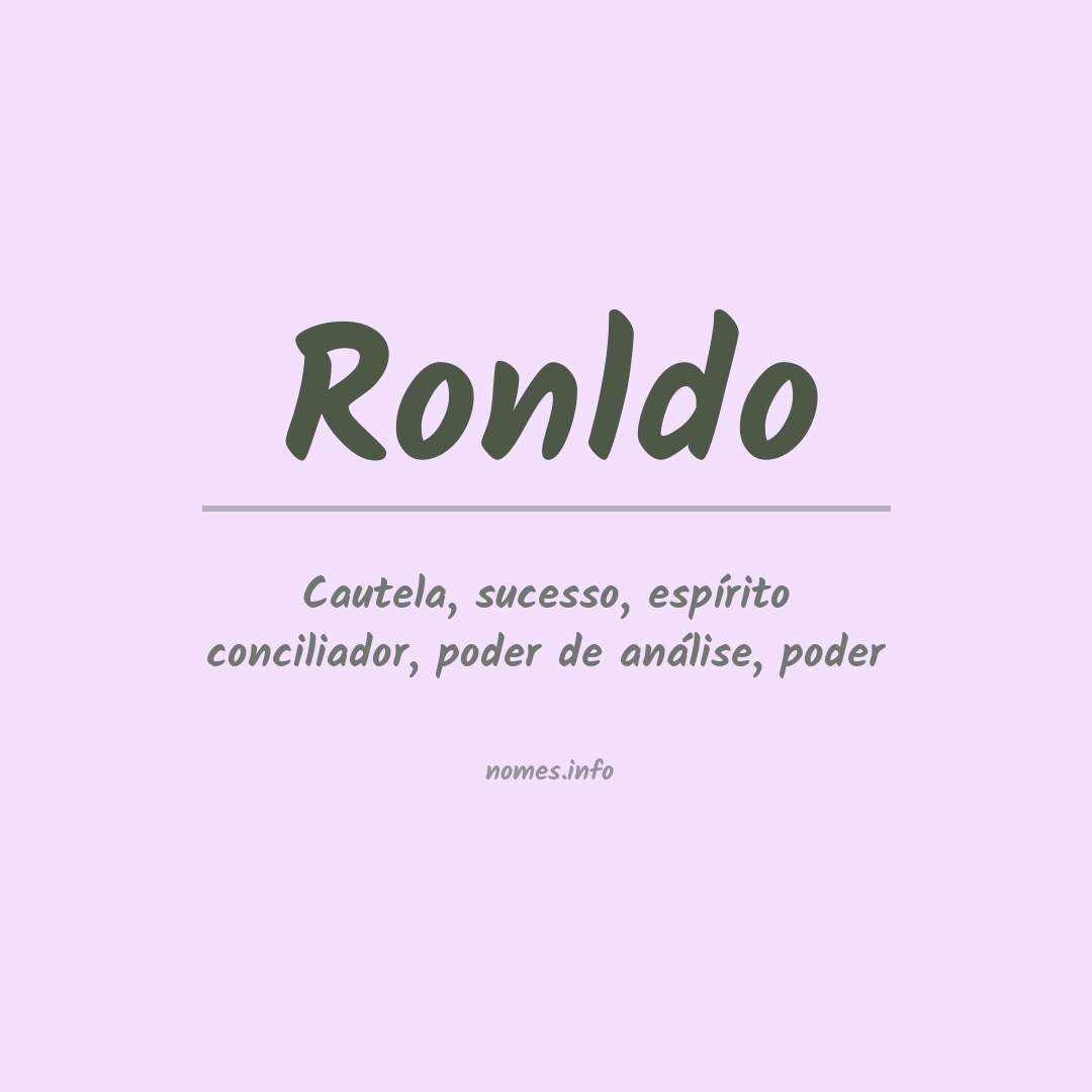 Significado do nome Ronldo