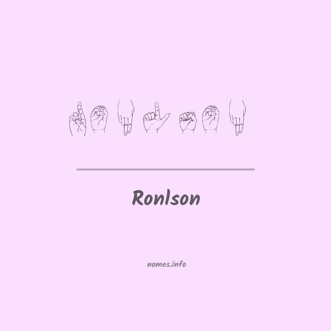 Ronlson em Libras