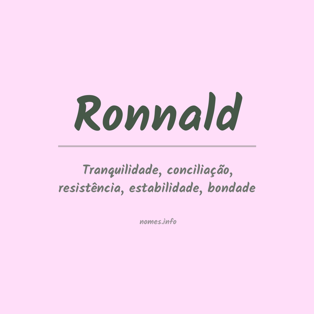Significado do nome Ronnald