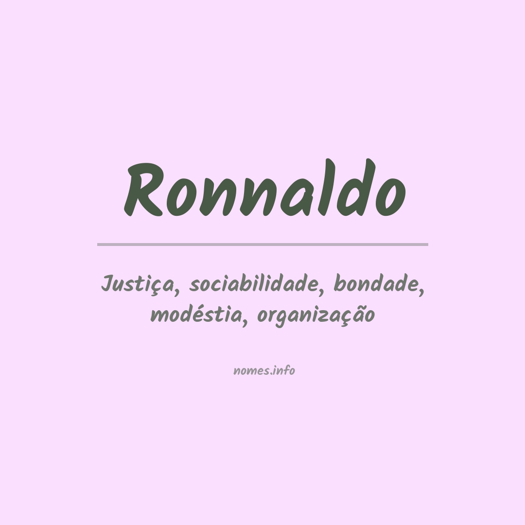 Significado do nome Ronnaldo