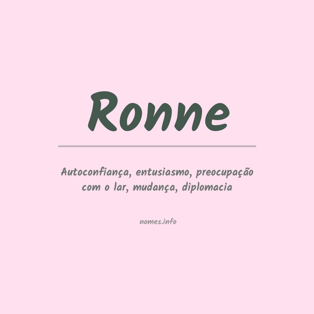 Significado do nome Ronne