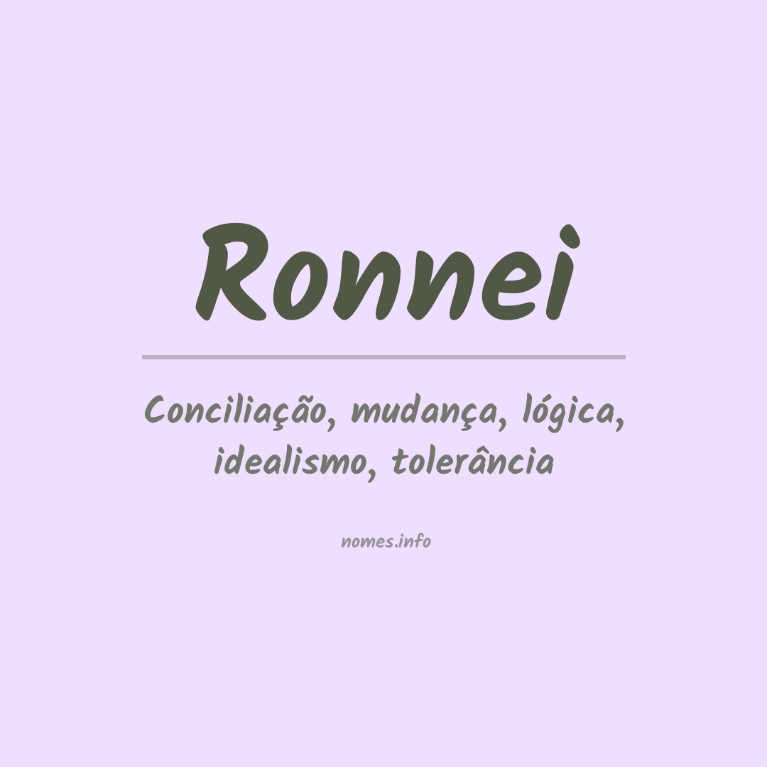 Significado do nome Ronnei