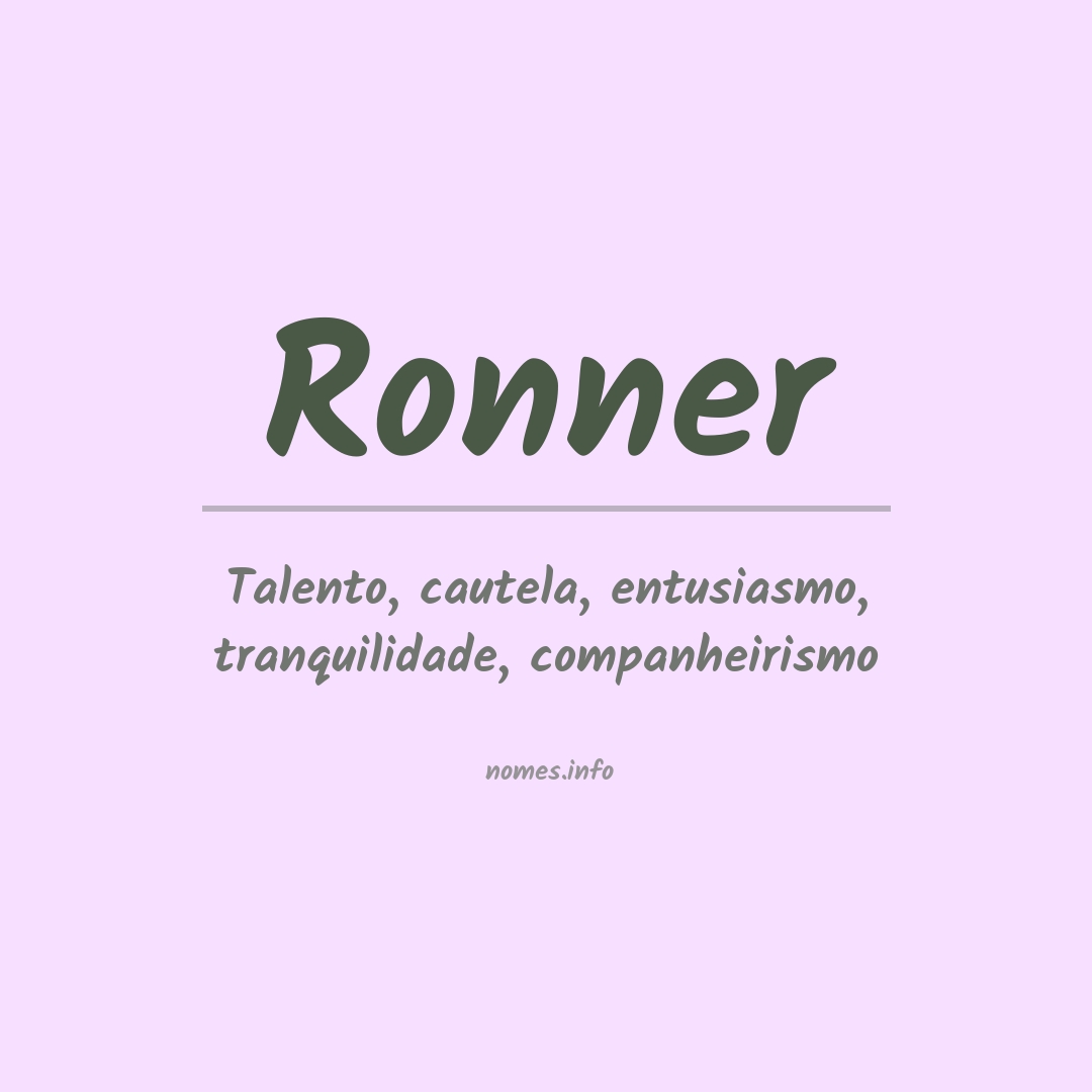 Significado do nome Ronner