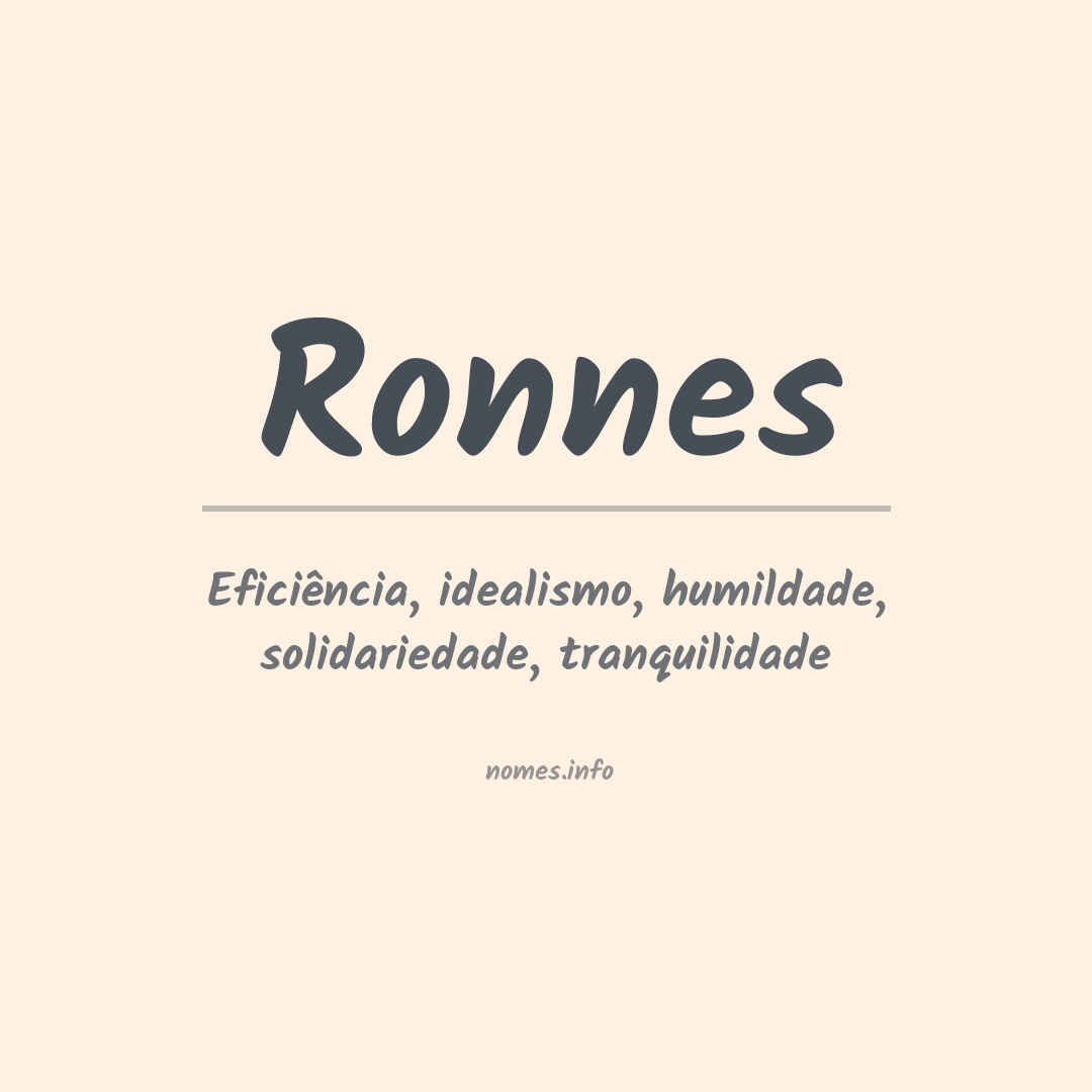 Significado do nome Ronnes