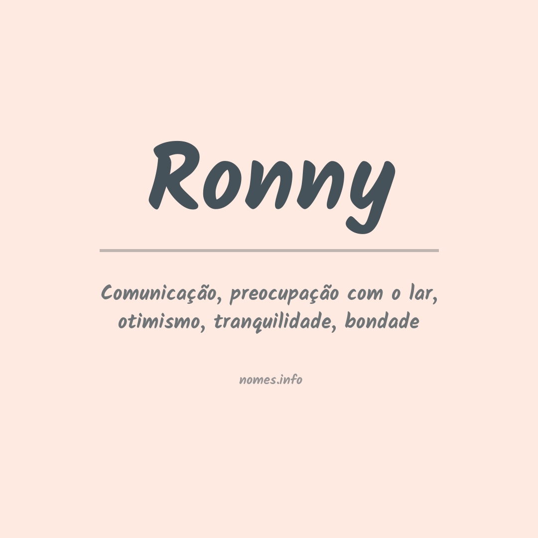 Significado do nome Ronny
