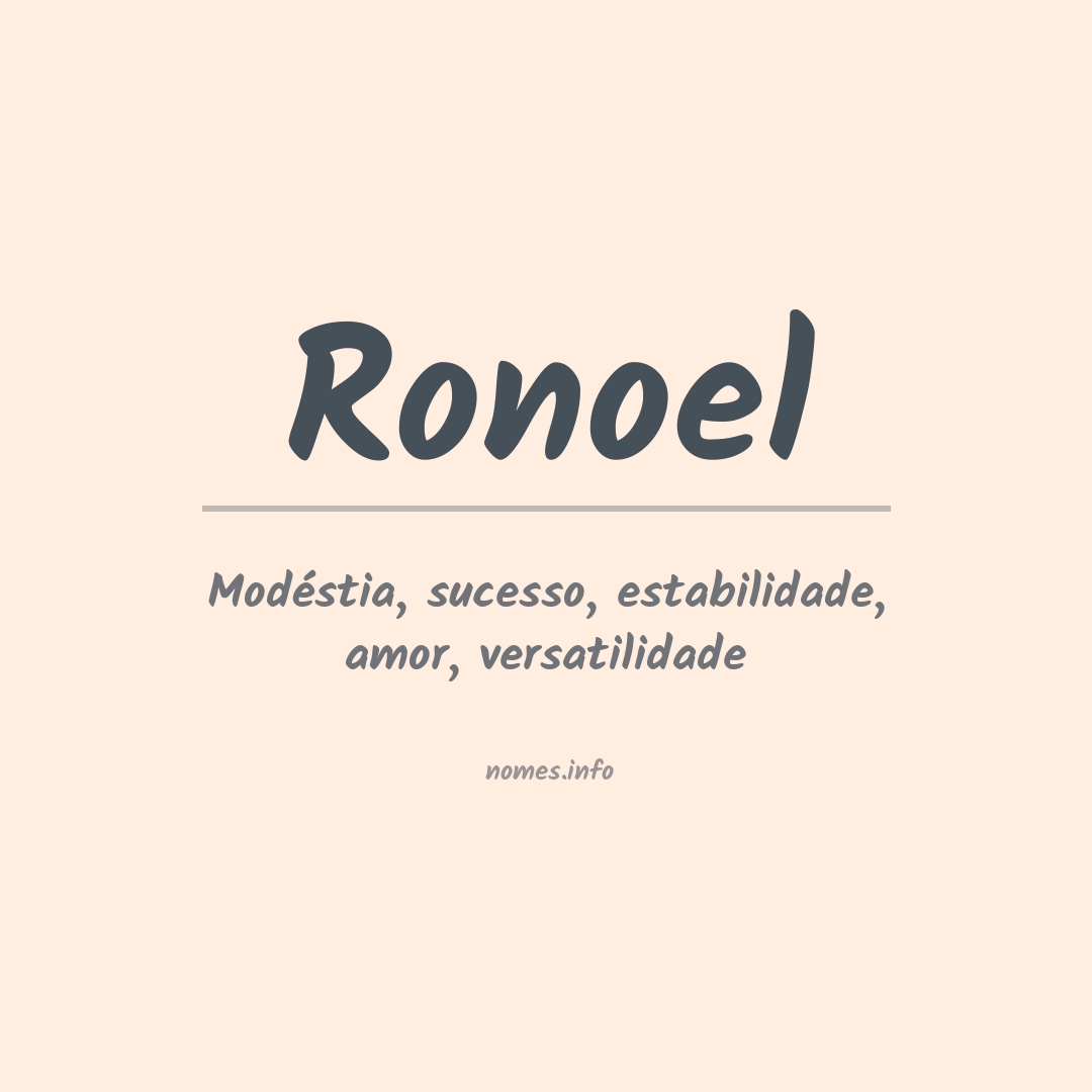 Significado do nome Ronoel