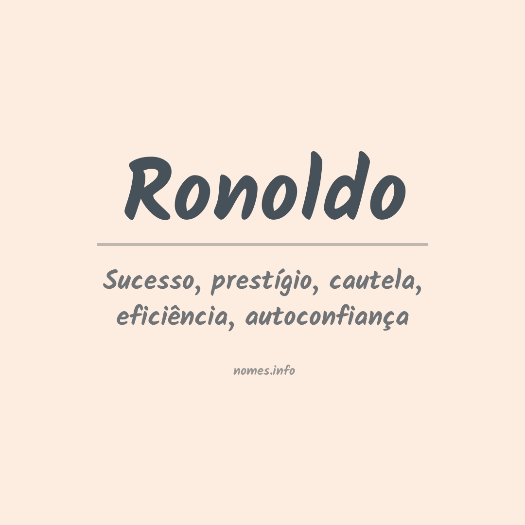 Significado do nome Ronoldo