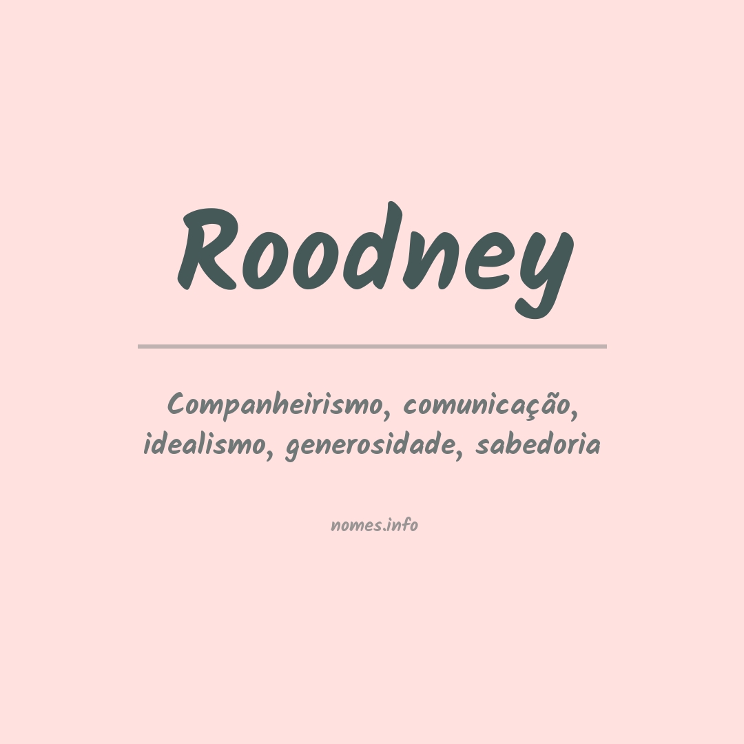 Significado do nome Roodney