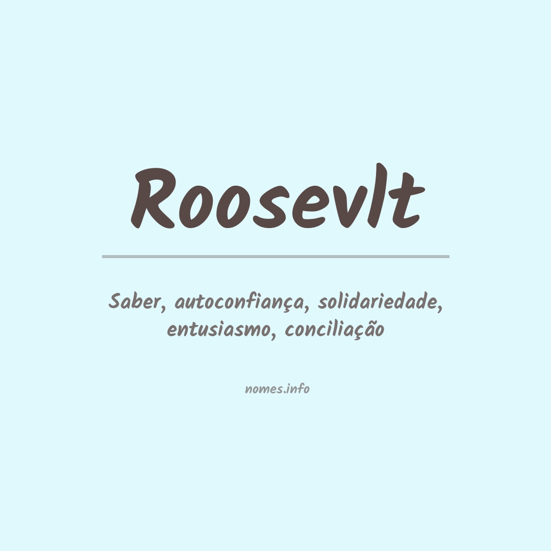 Significado do nome Roosevlt