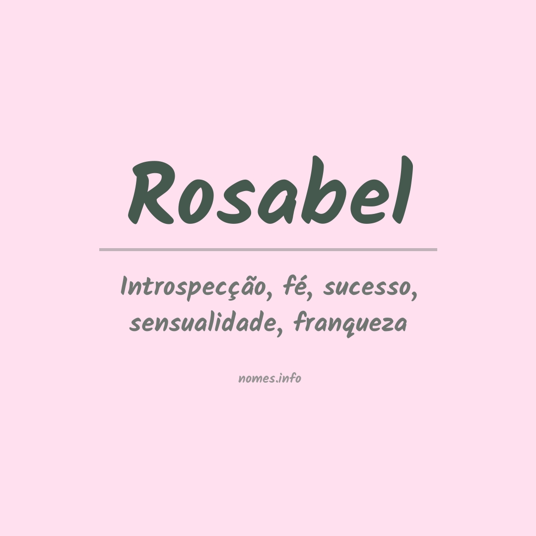 Significado do nome Rosabel