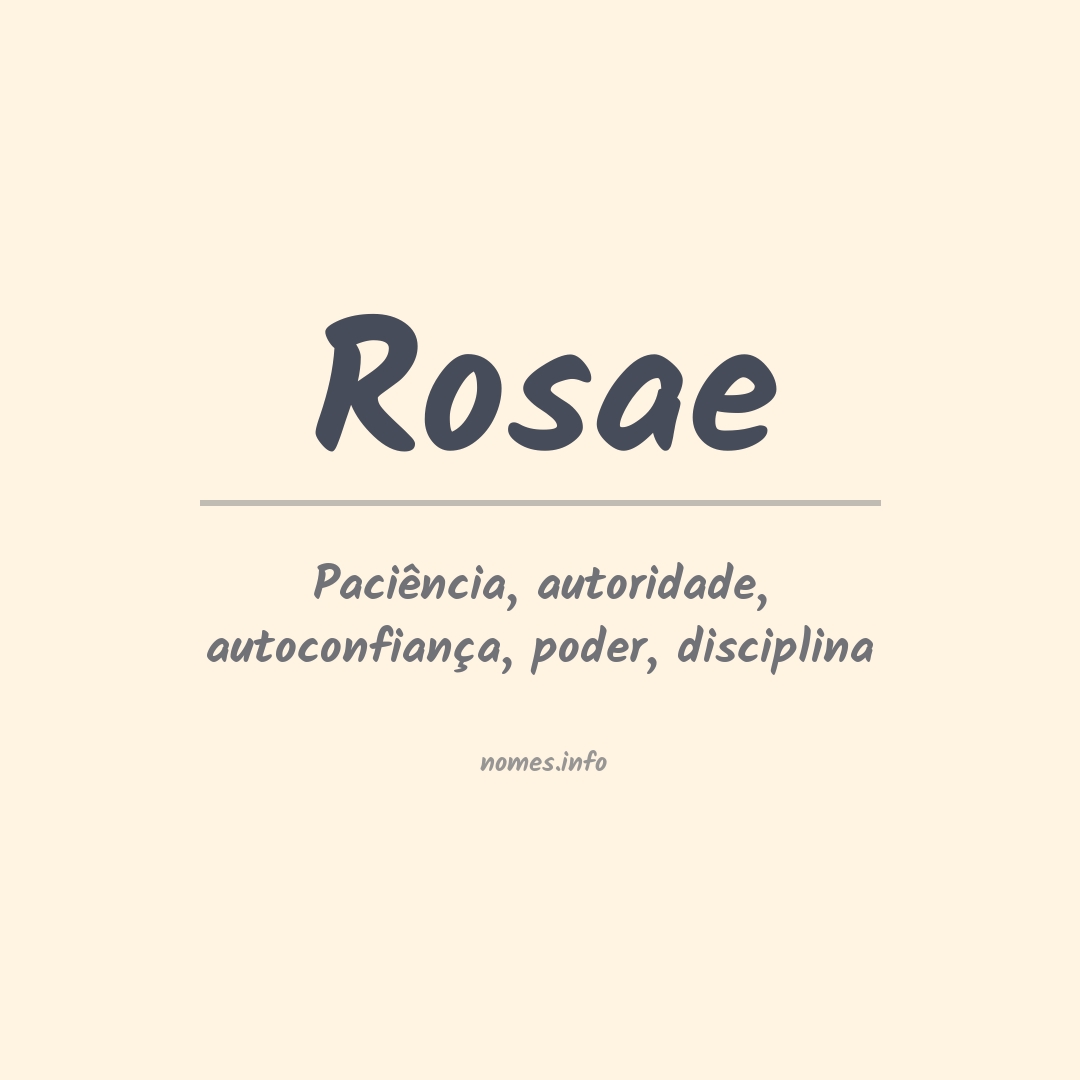Significado do nome Rosae