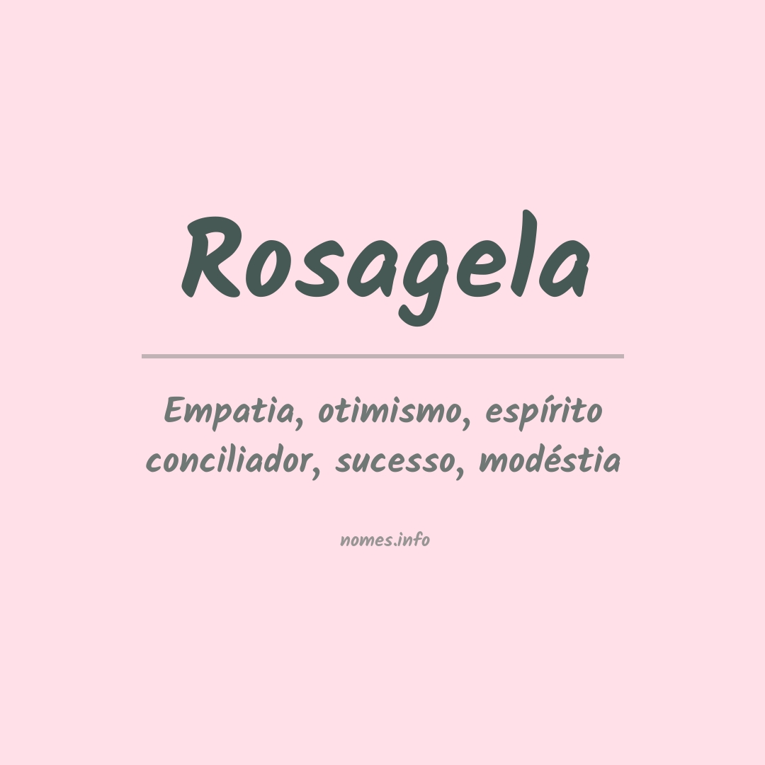 Significado do nome Rosagela