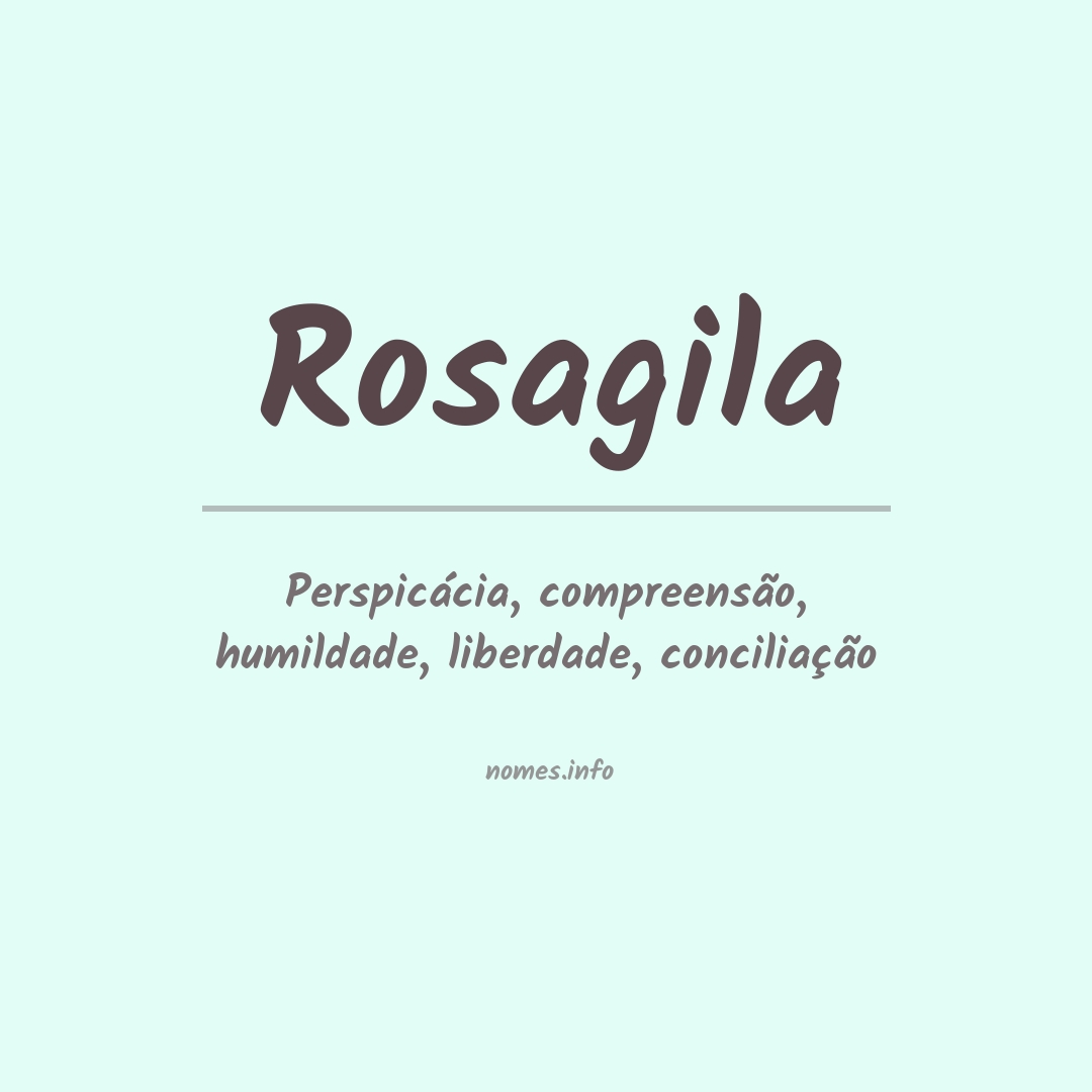 Significado do nome Rosagila