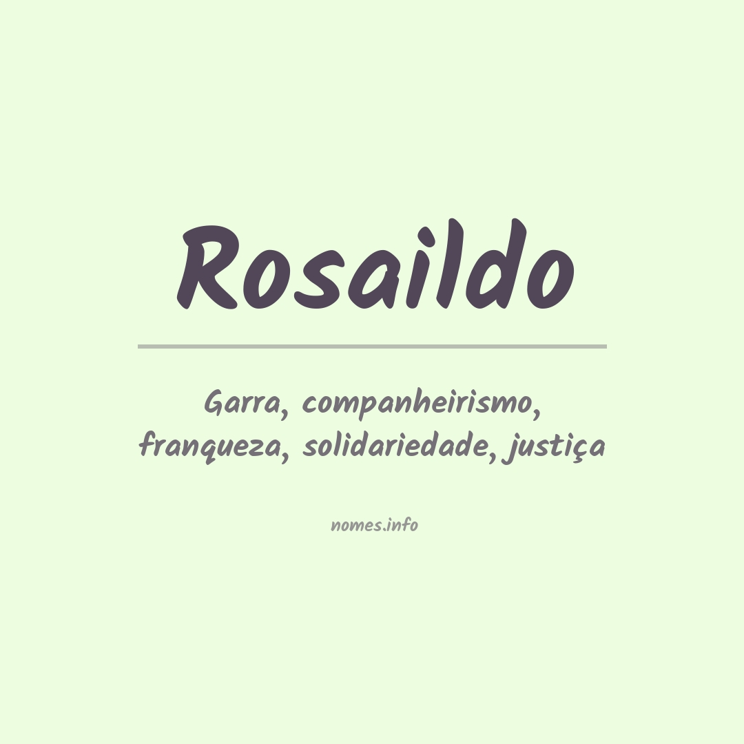 Significado do nome Rosaildo