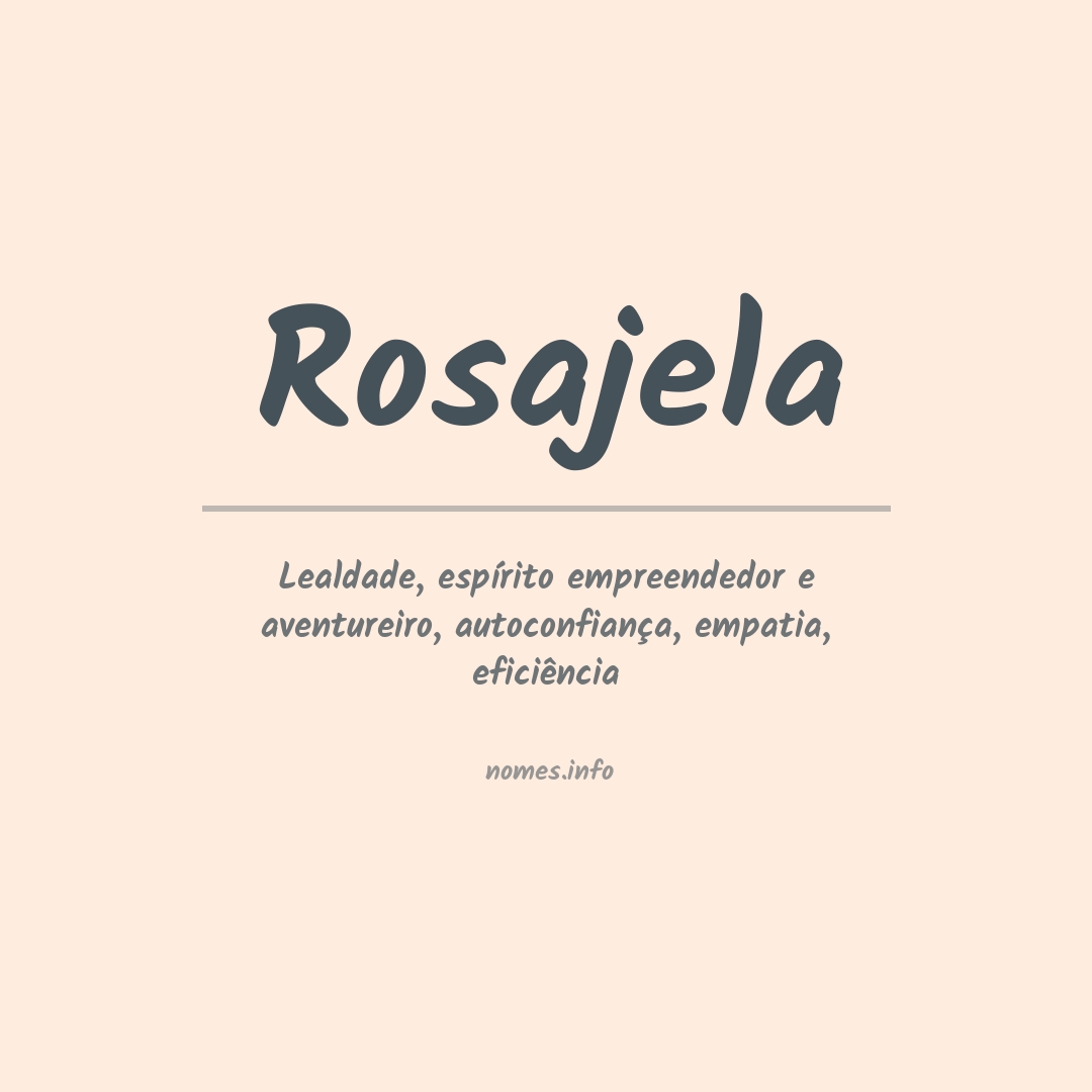 Significado do nome Rosajela