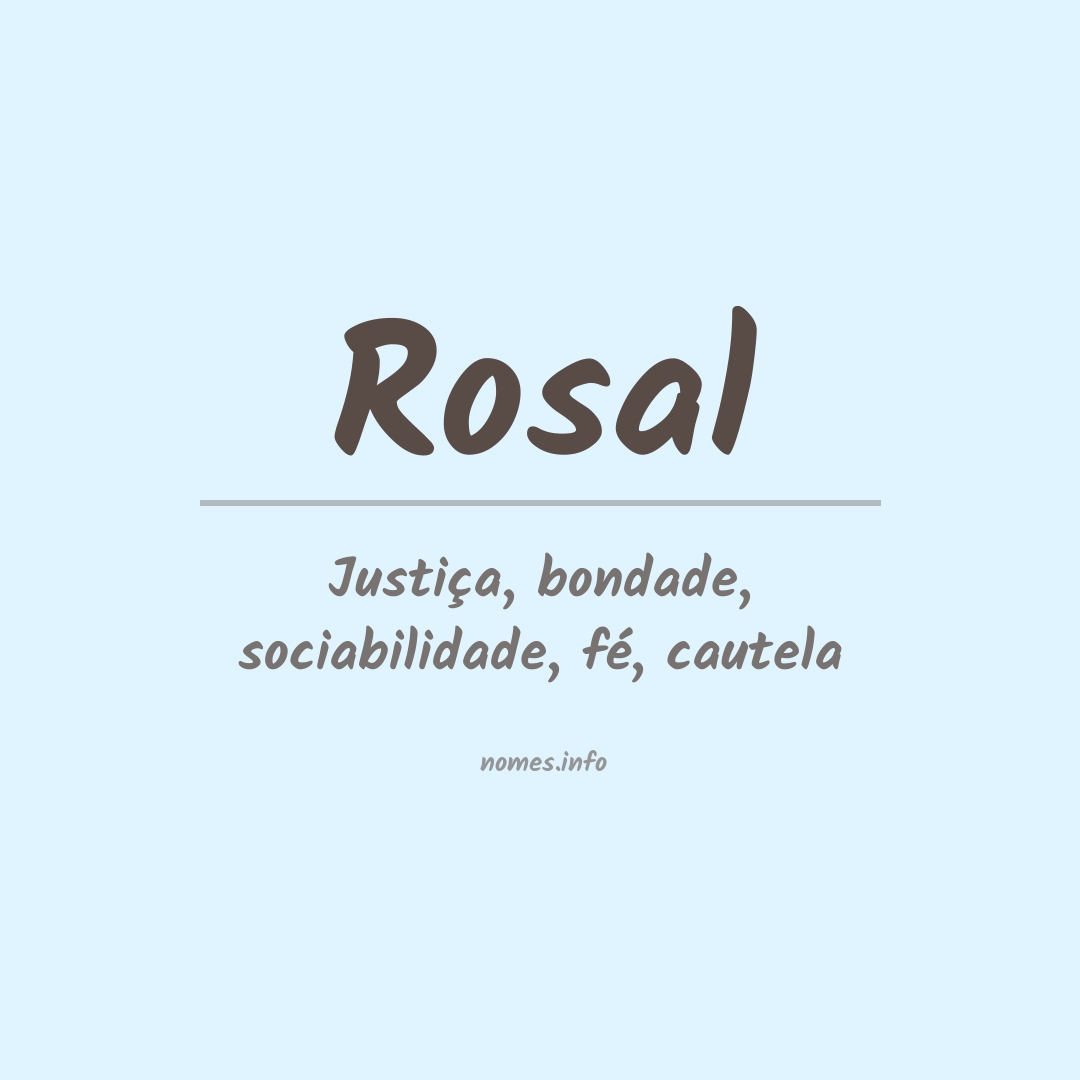 Significado do nome Rosal