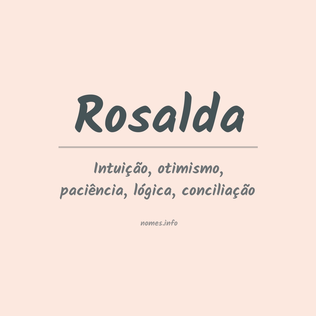 Significado do nome Rosalda Significado do nome Rosalda
