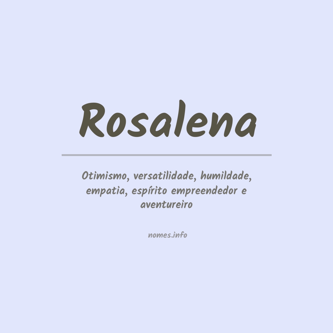 Significado do nome Rosalena