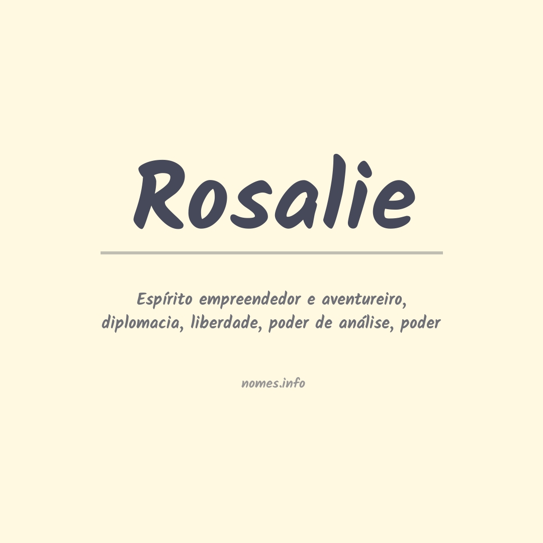 Significado do nome Rosalie