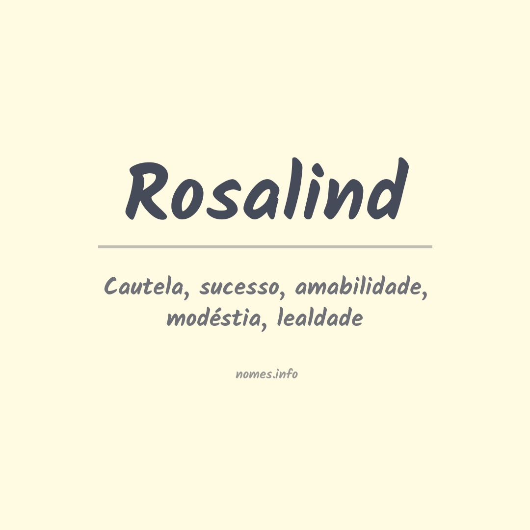 Significado do nome Rosalind