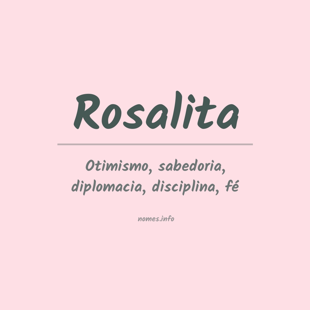 Significado do nome Rosalita