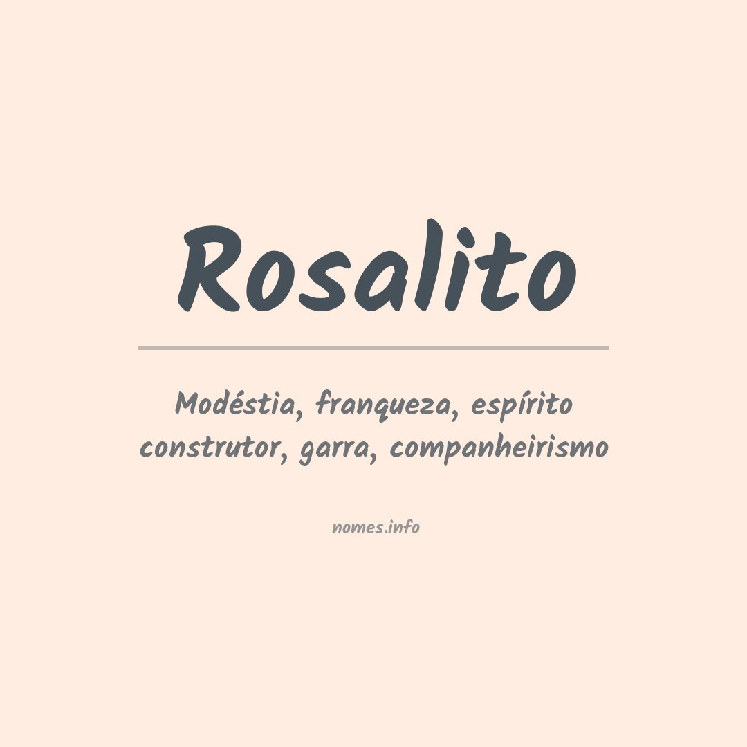 Significado do nome Rosalito