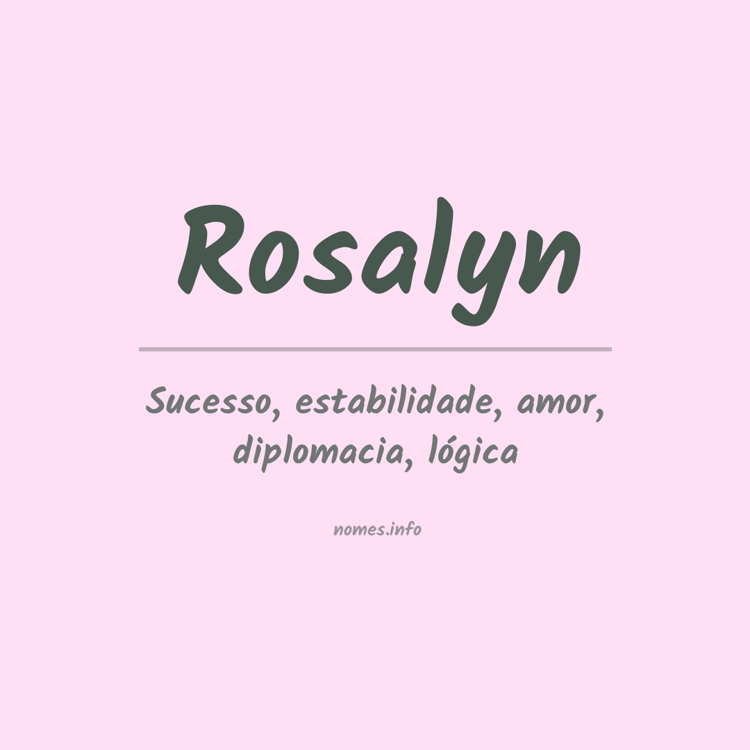 Significado do nome Rosalyn