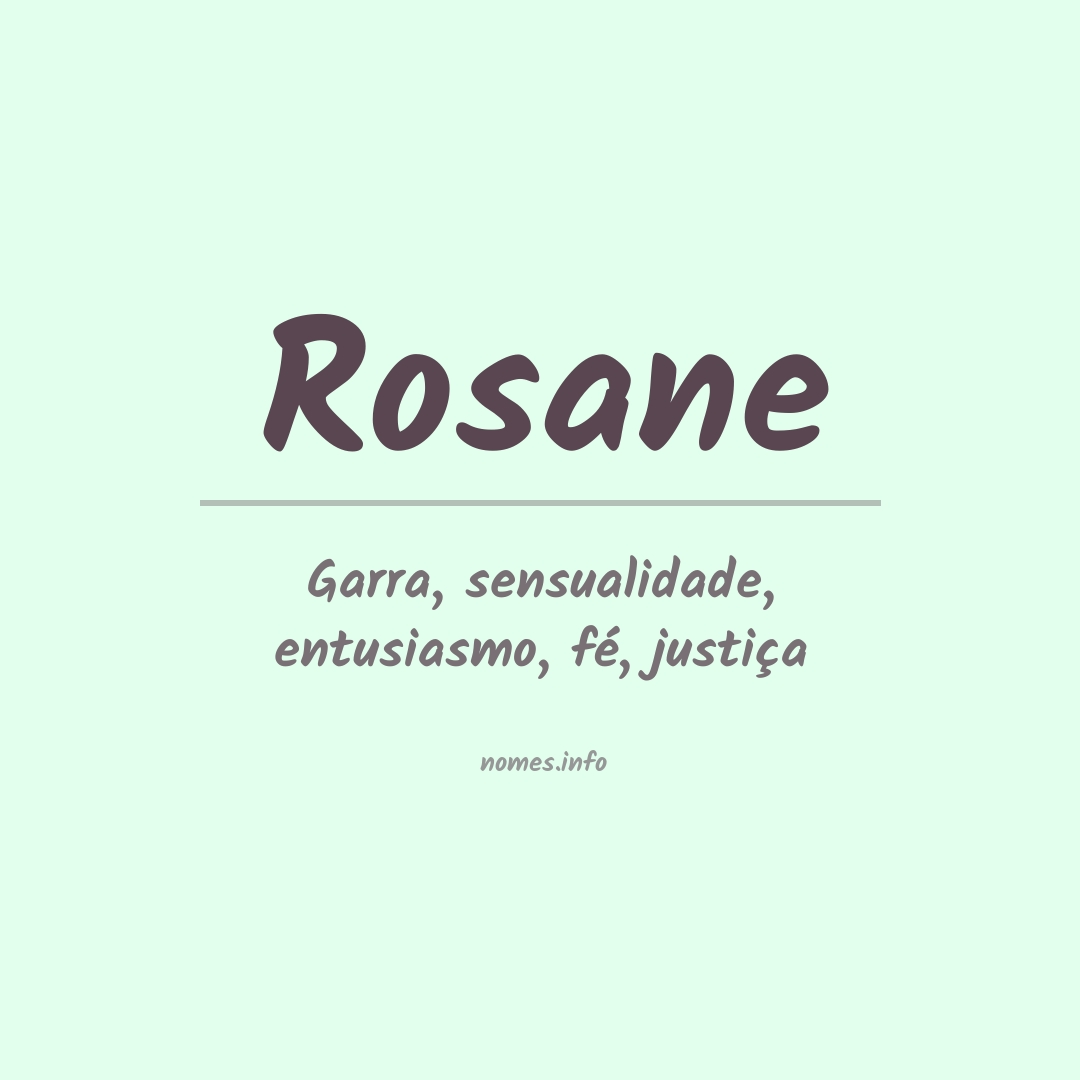 Significado do nome Rosane