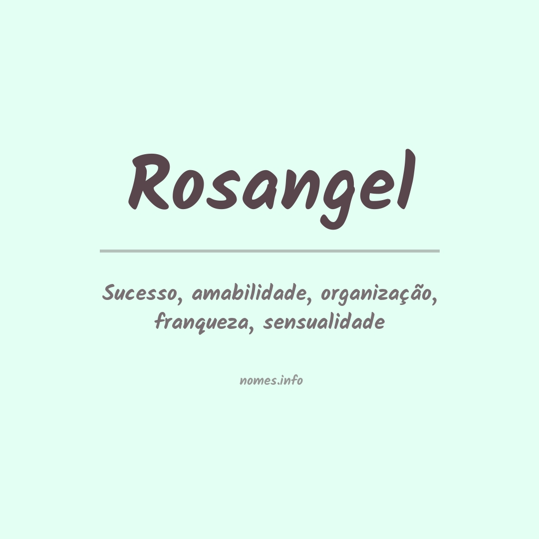Significado do nome Rosangel