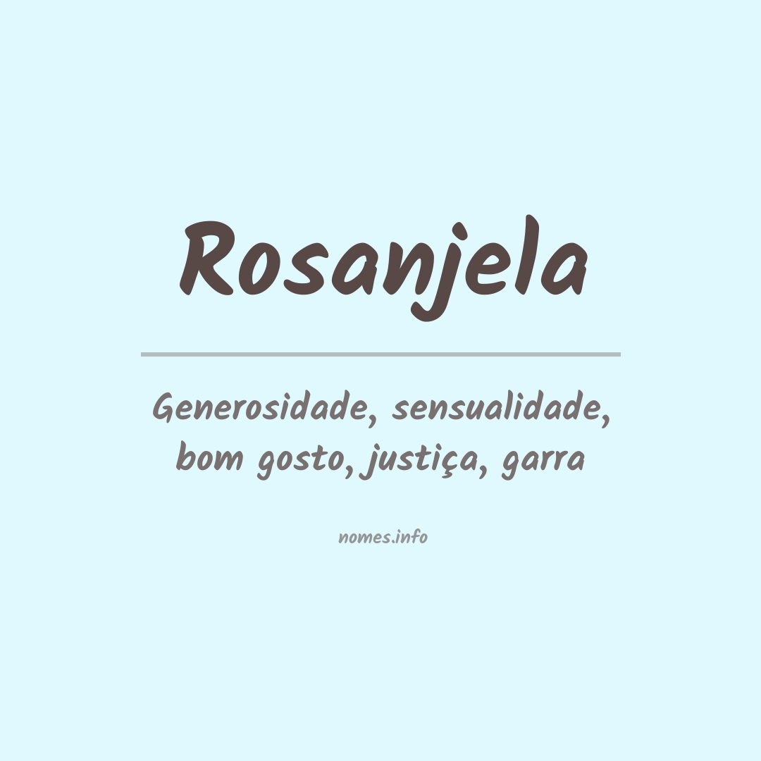 Significado do nome Rosanjela