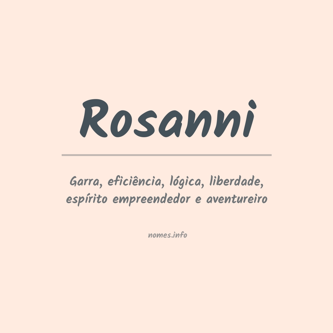 Significado do nome Rosanni