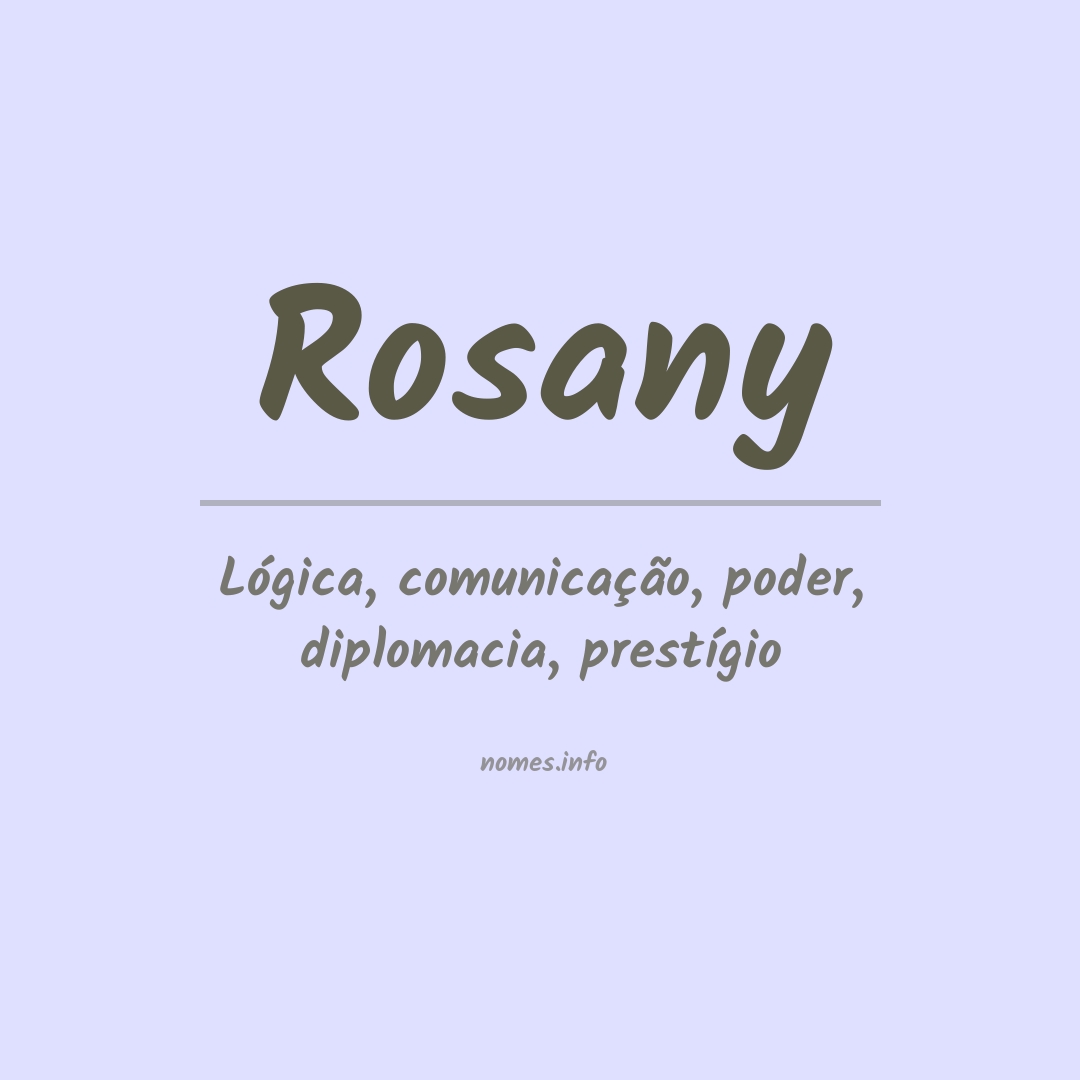 Significado do nome Rosany