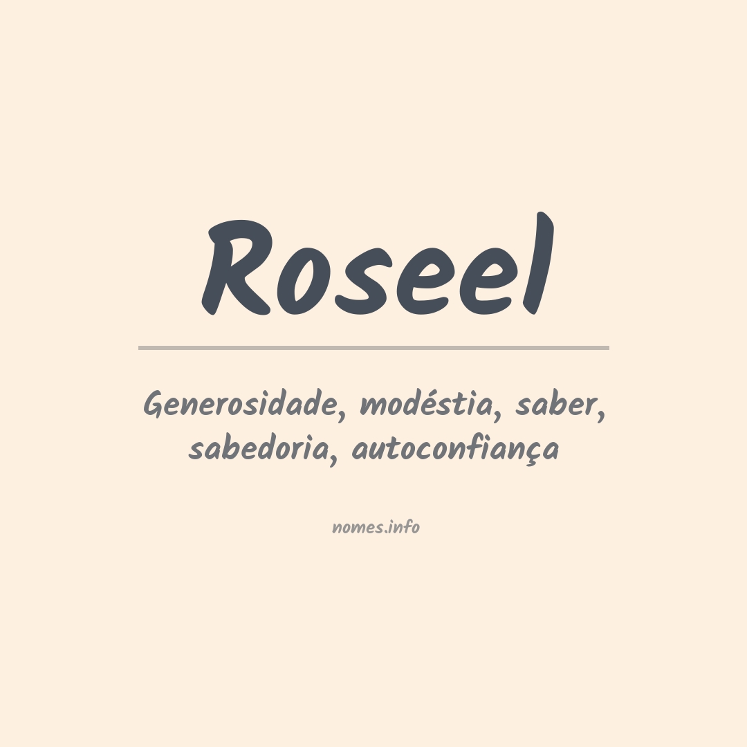 Significado do nome Roseel