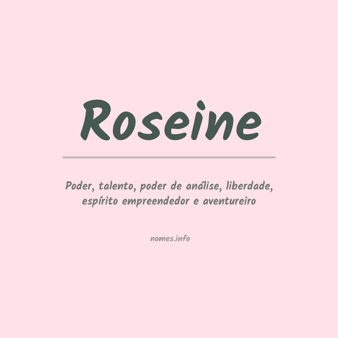 Significado do nome Roseine