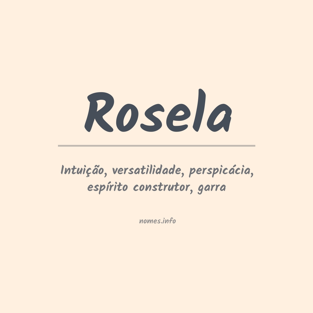 Significado do nome Rosela
