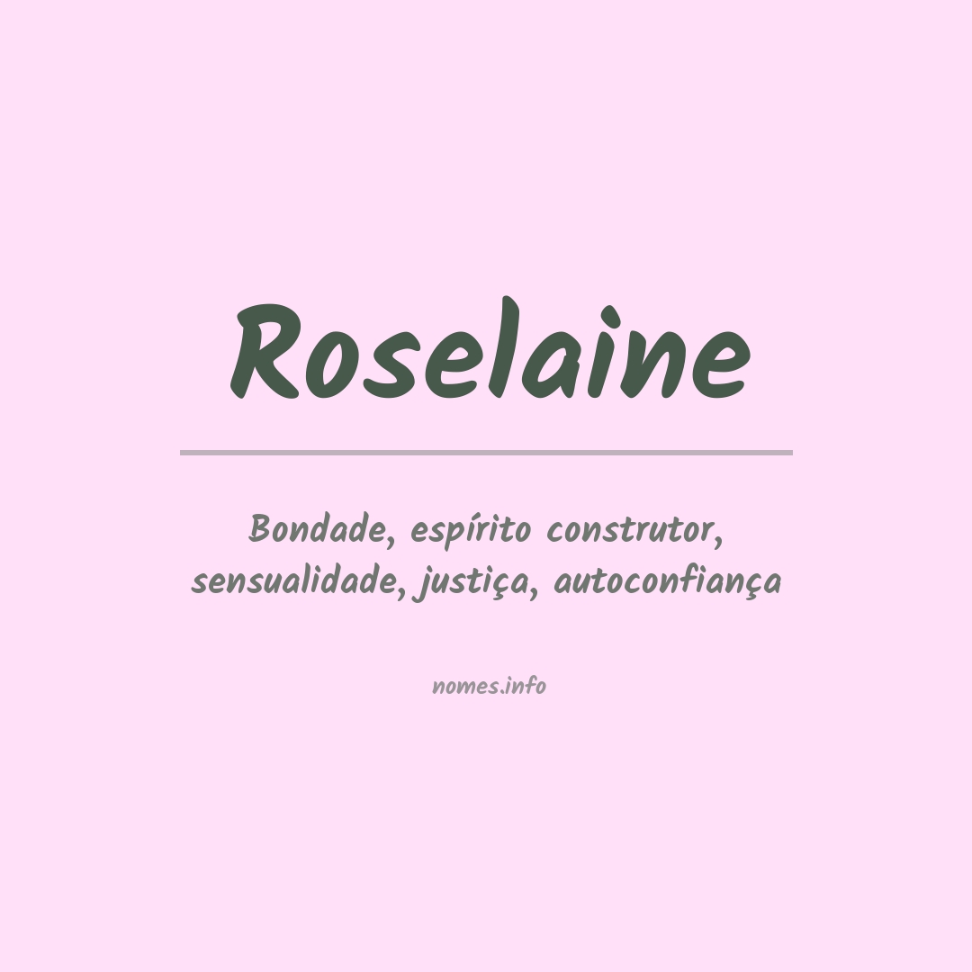 Significado do nome Roselaine