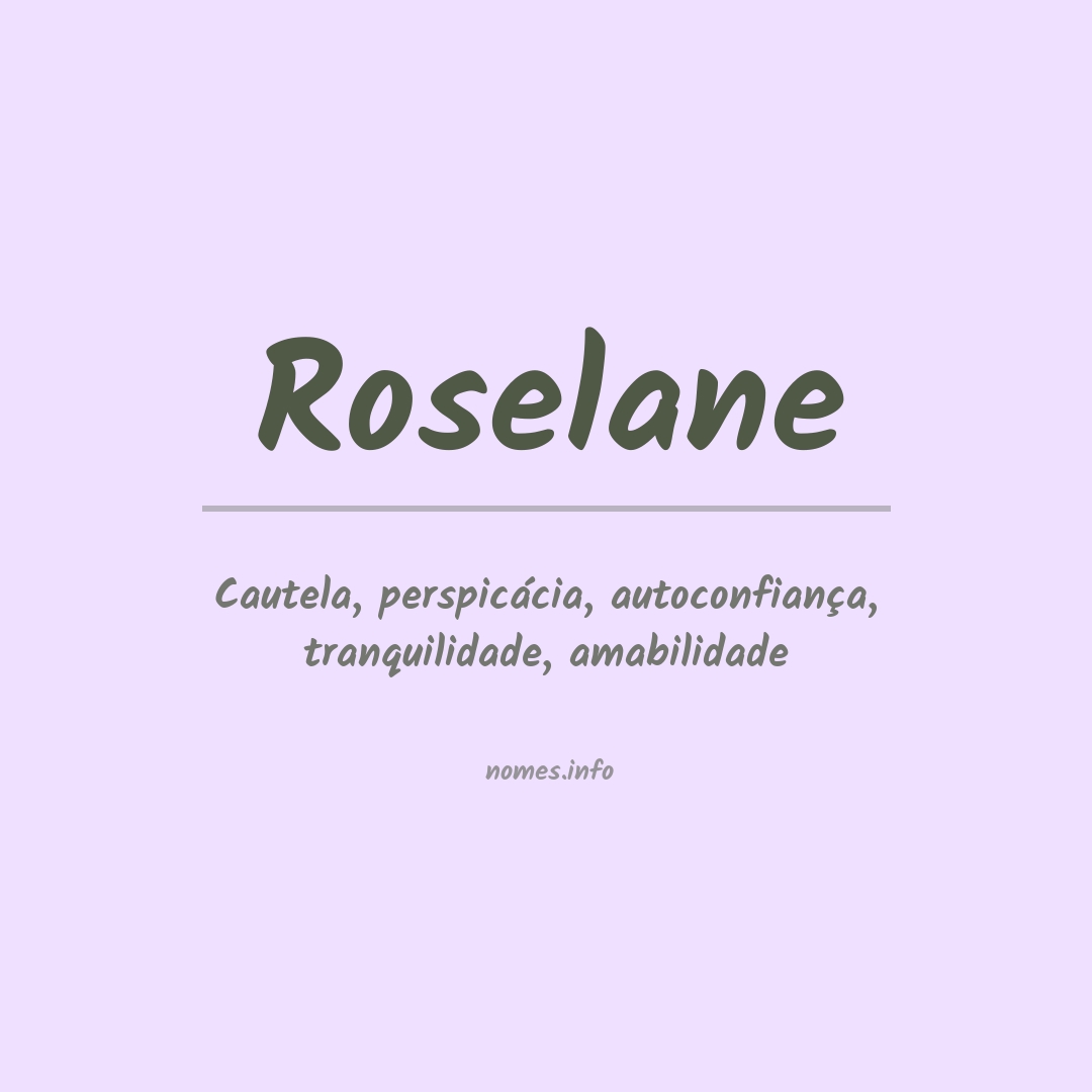 Significado do nome Roselane