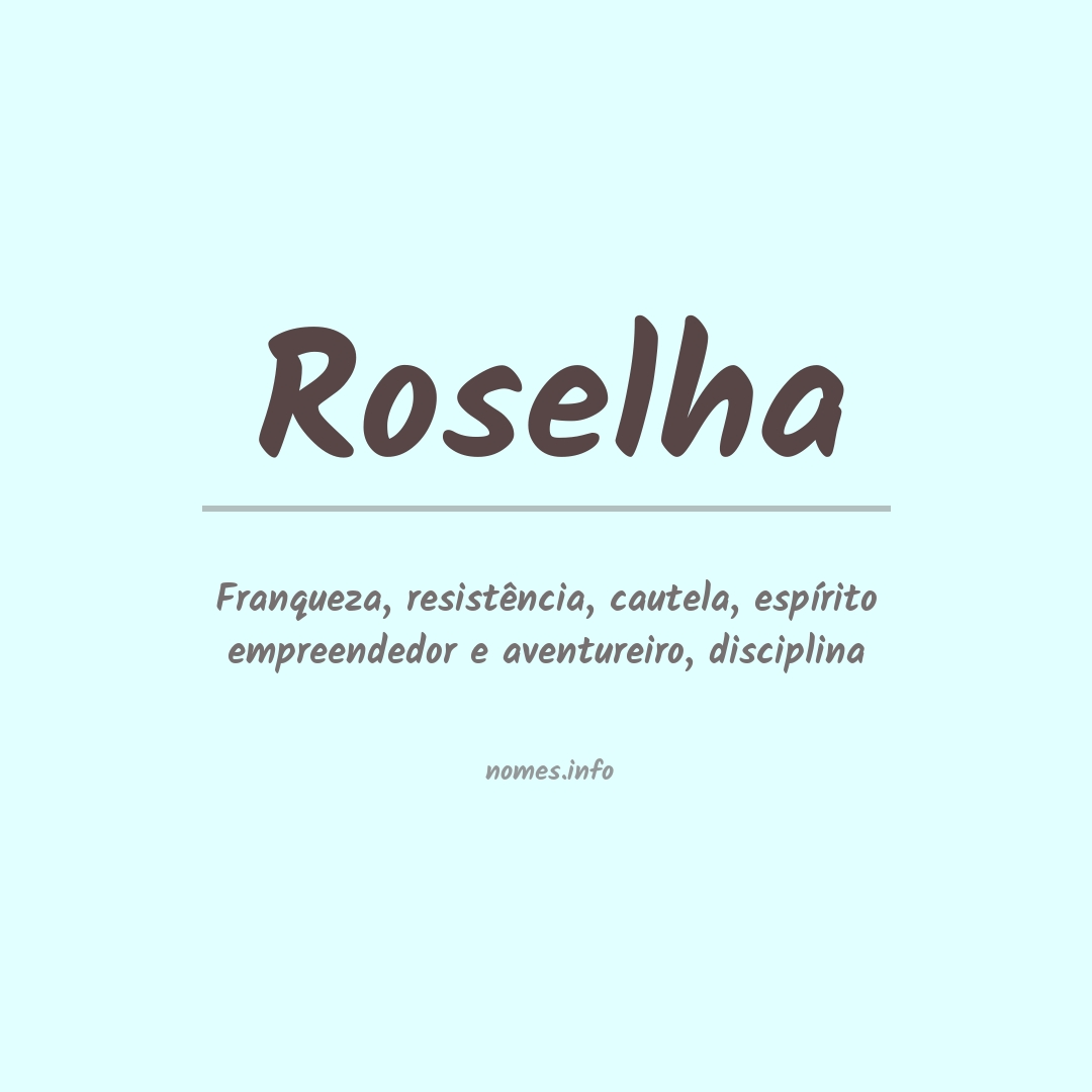 Significado do nome Roselha