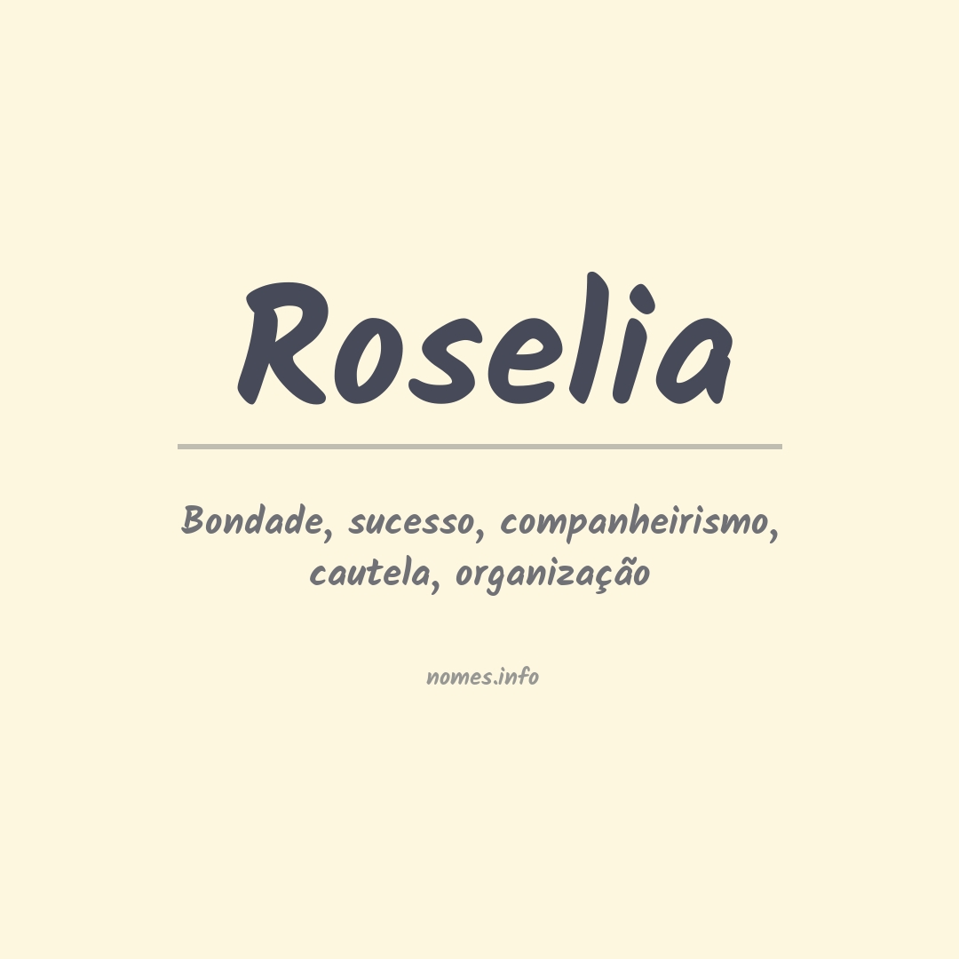 Significado do nome Roselia