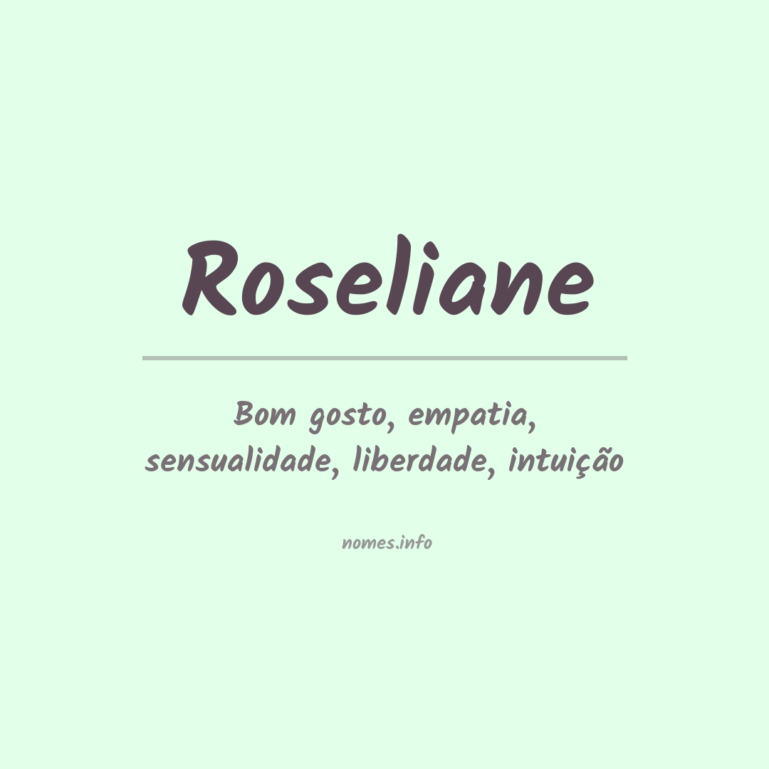 Significado do nome Roseliane