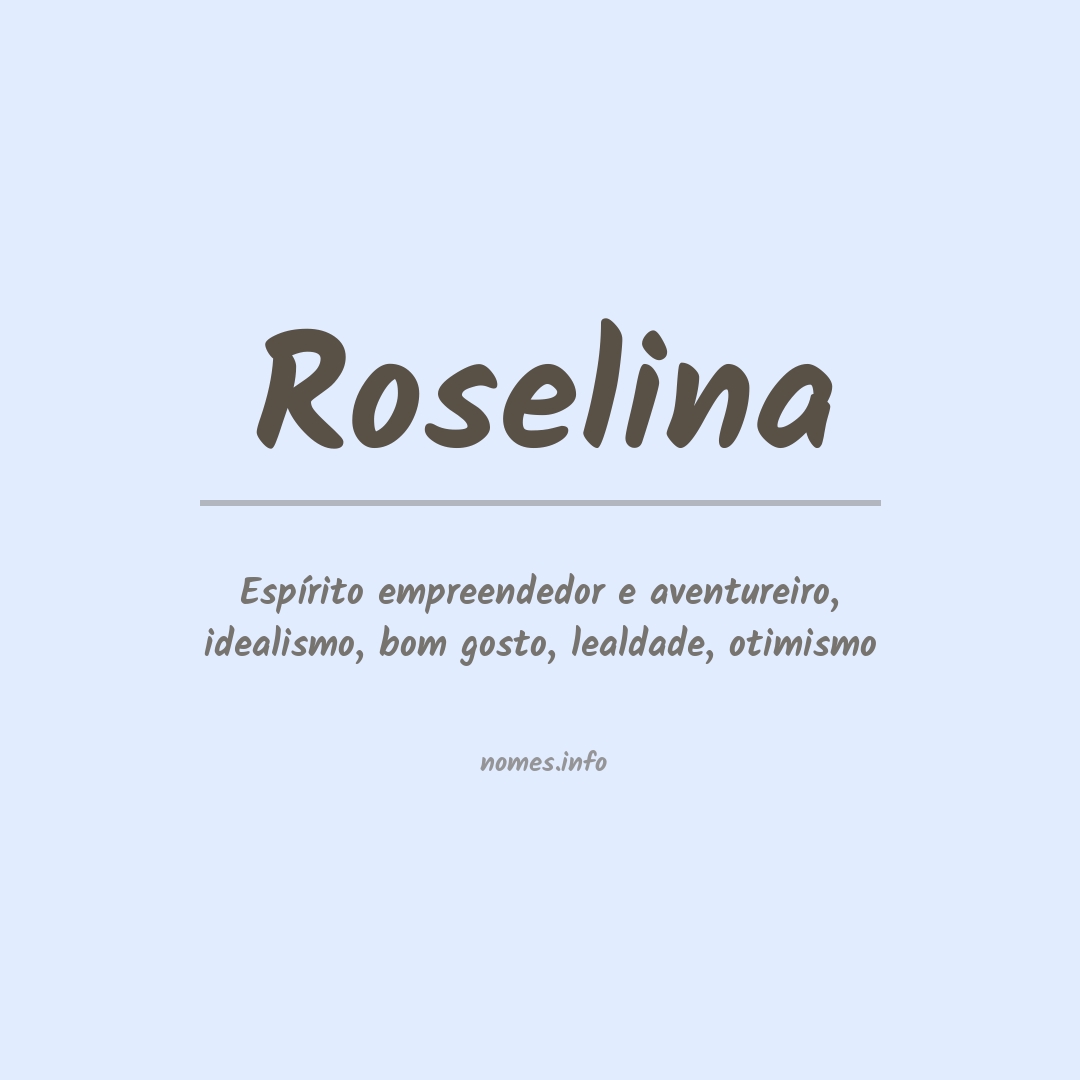 Significado do nome Roselina