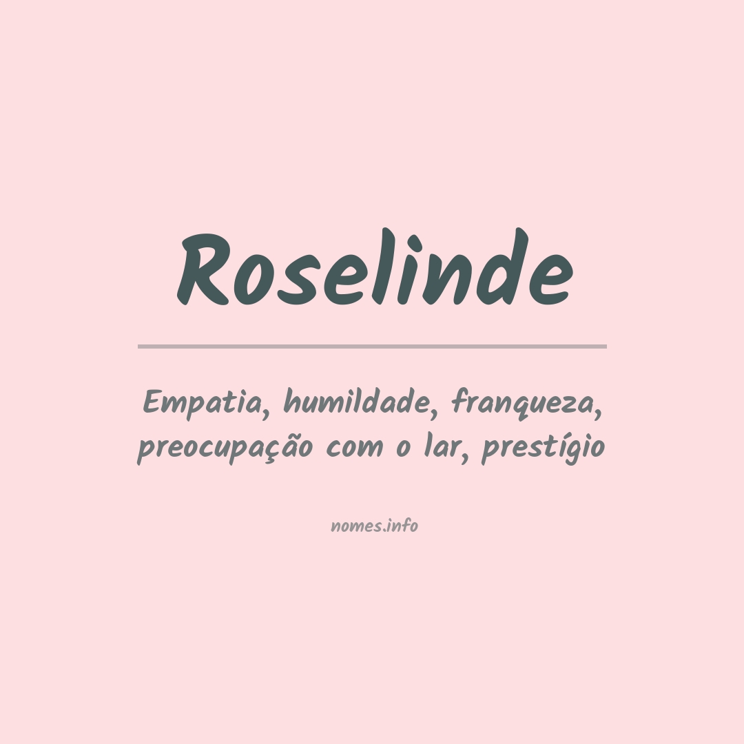 Significado do nome Roselinde