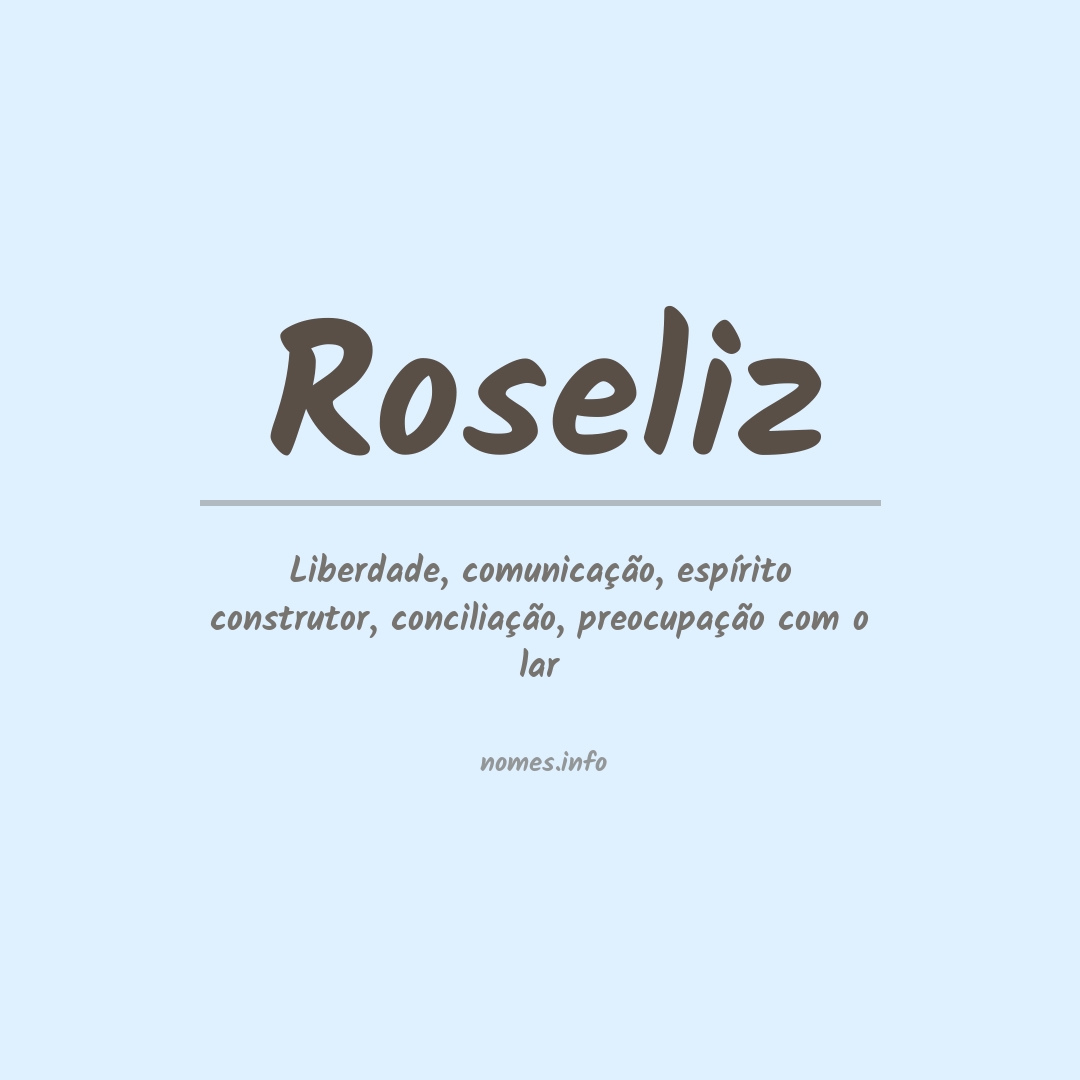 Significado do nome Roseliz