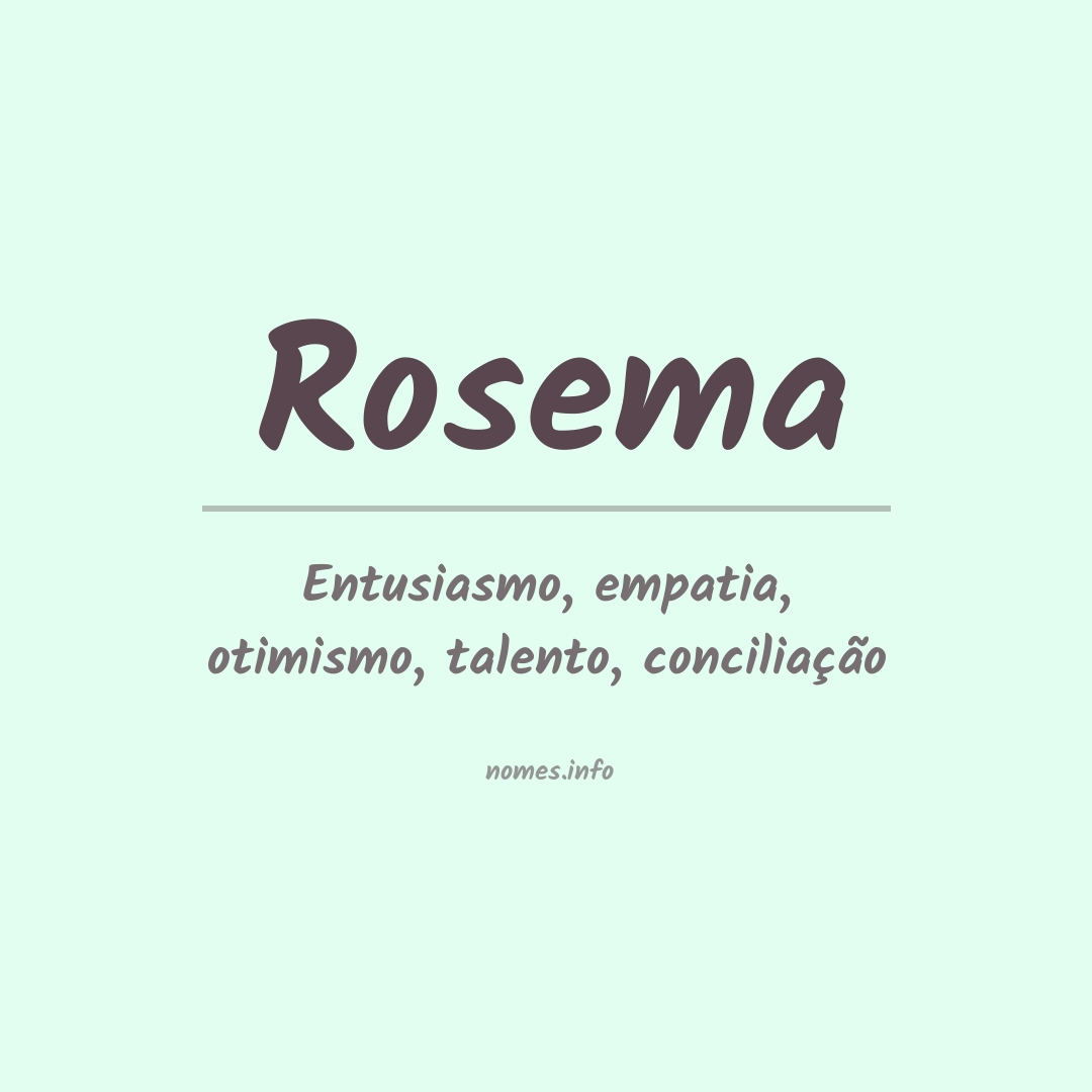 Significado do nome Rosema