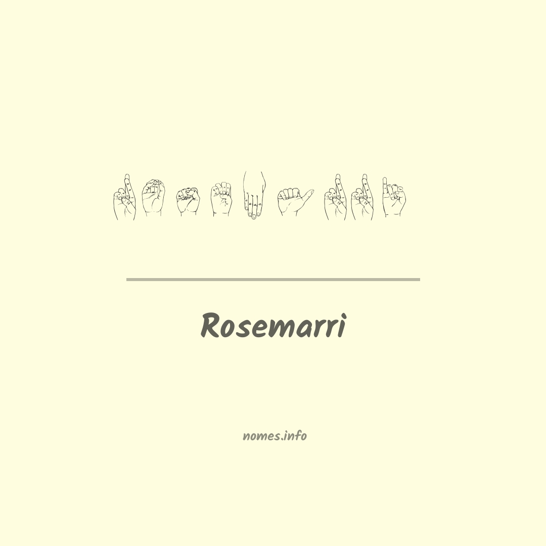 Rosemarri em Libras
