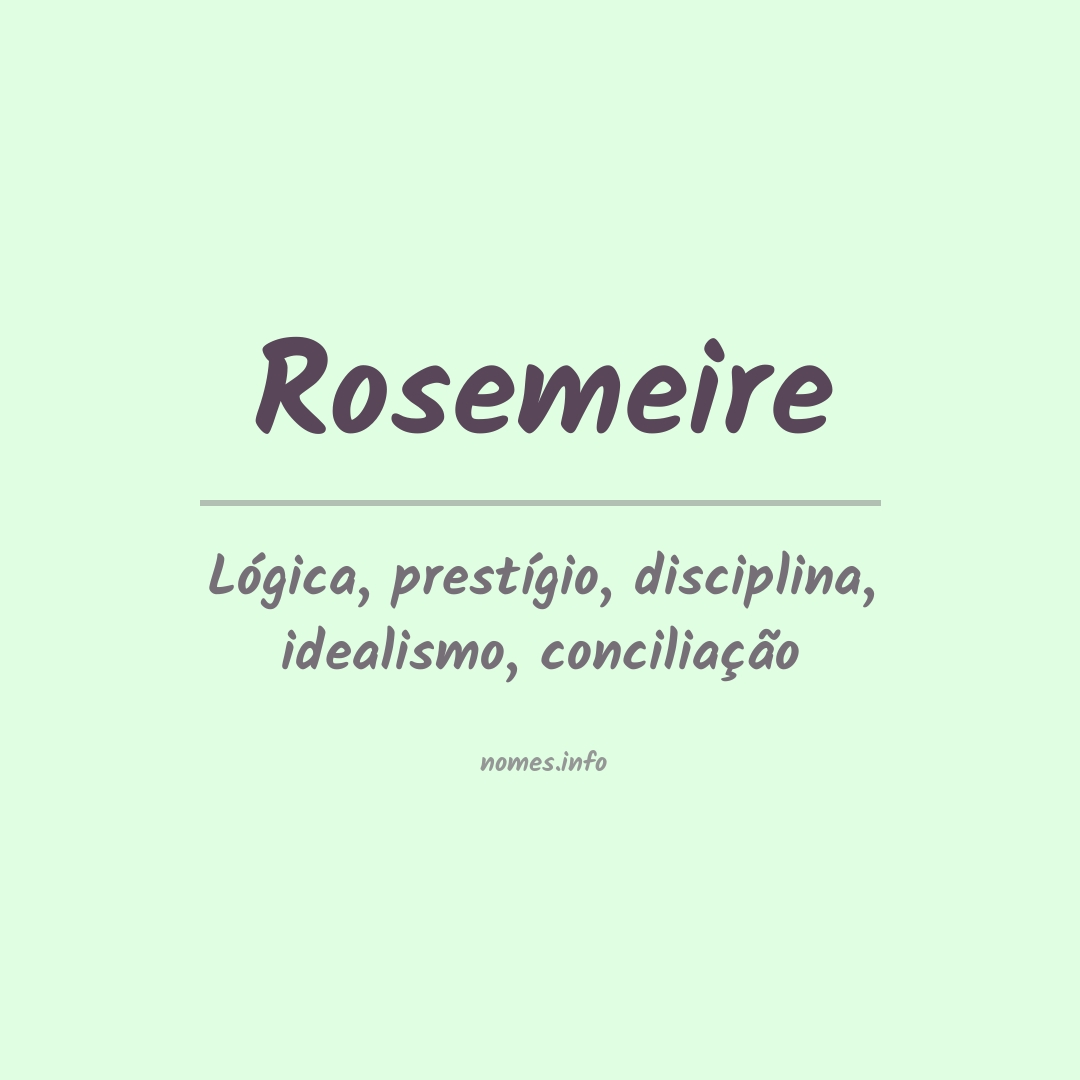 Significado do nome Rosemeire