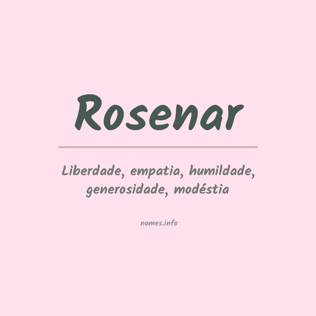 Significado do nome Rosenar