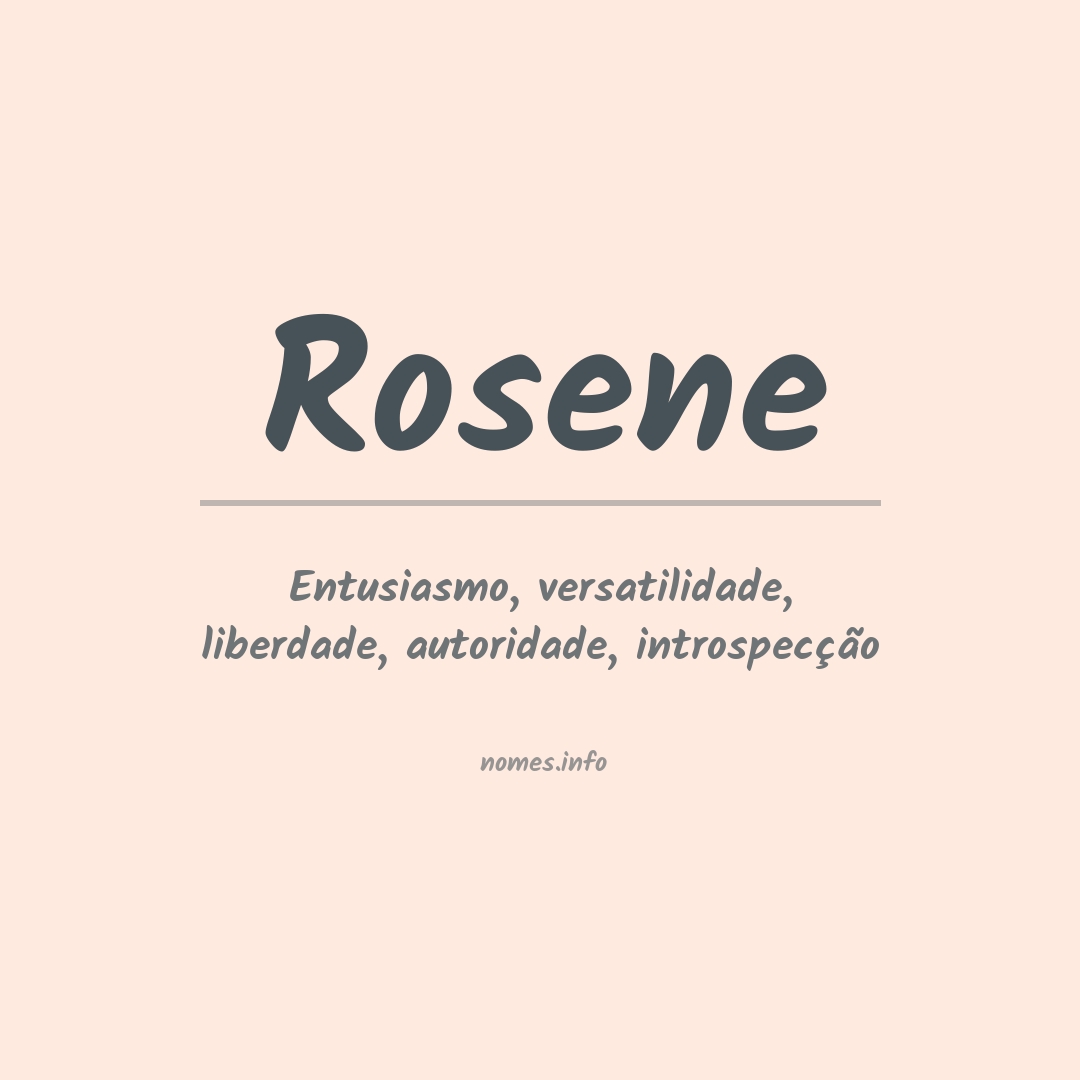 Significado do nome Rosene