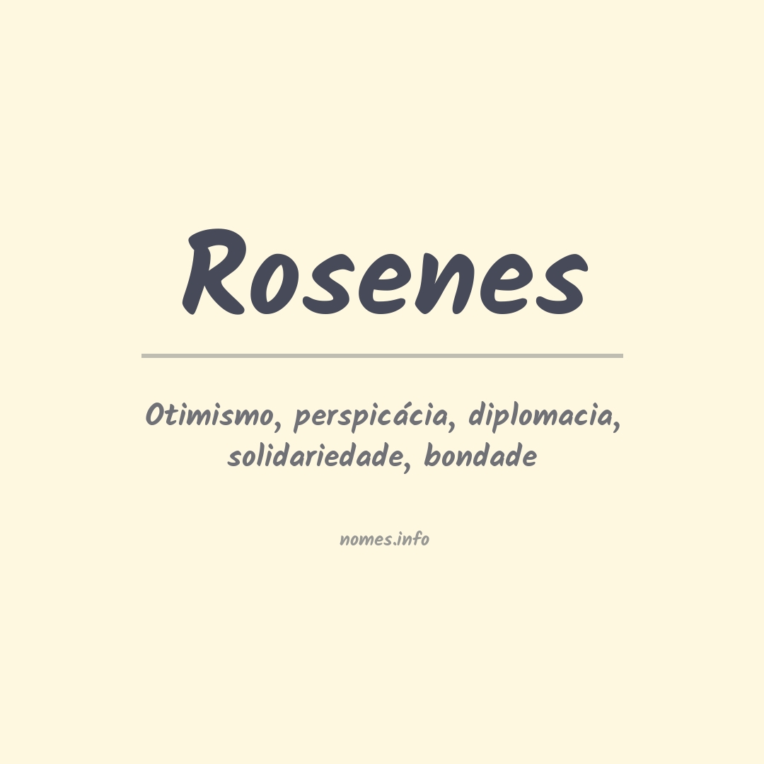 Significado do nome Rosenes