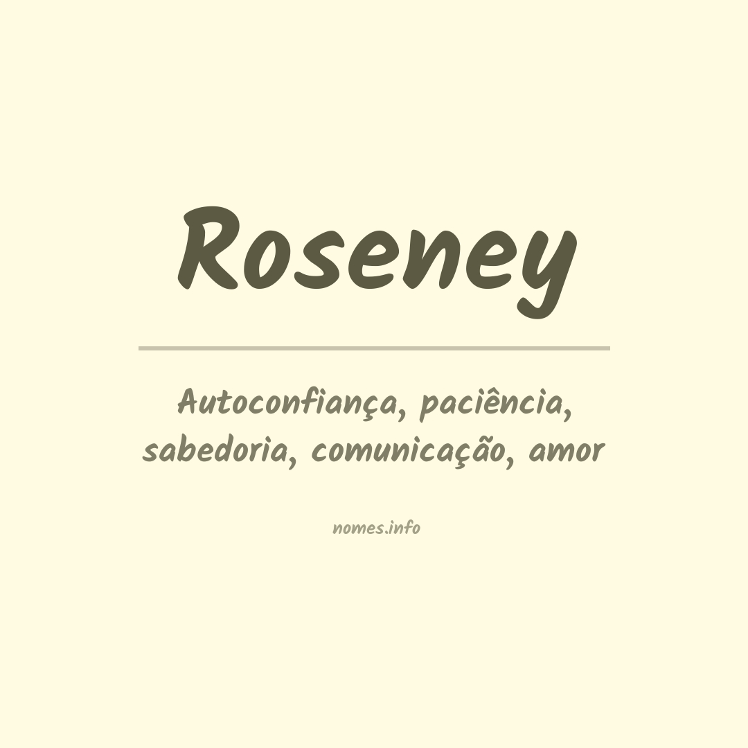 Significado do nome Roseney